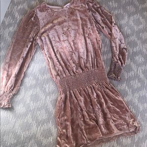 Long Sleeve Velvet Parker Dress